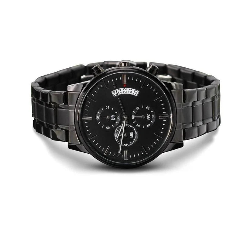 Personalized Graduation Gift for Son Engraved Watch for Him Milestone Custom Gifts Graduate College High School Master Degree Present