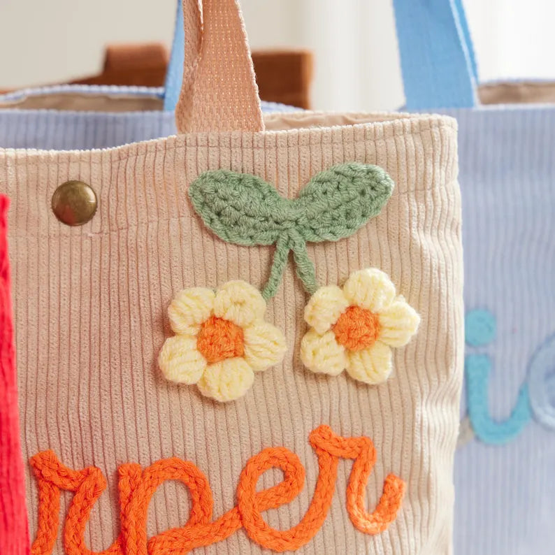Personalized Name Tote Handbag: Custom Children's Gift,Custom Name Tote Handbag,Baby Shower Gifts, Children's name handbags,Christmas Gift