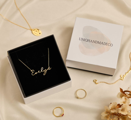 Dainty Actul Handwriting Heart Charm Necklace, Memorial Necklace, Keepsake Necklace, Custom Signature Jewellery, Mothers Day Gift for Her
