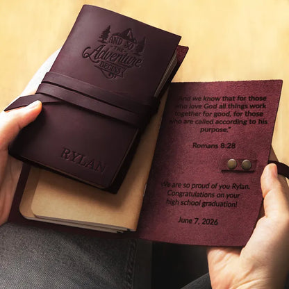 Graduation gift for Her, Custom leather journal, college graduation gift, Personalized journal, graduate gift
