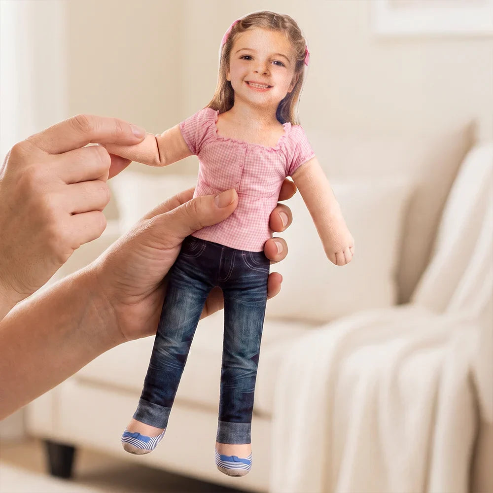 Funny Friendship Gift For Best Friend, Bestie, Coworker, BFF - Personalized Custom Photo Squishy Toy Poseable Plush Doll