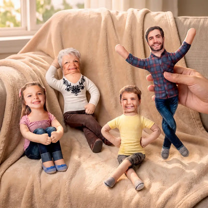 Funny Friendship Gift For Best Friend, Bestie, Coworker, BFF - Personalized Custom Photo Squishy Toy Poseable Plush Doll