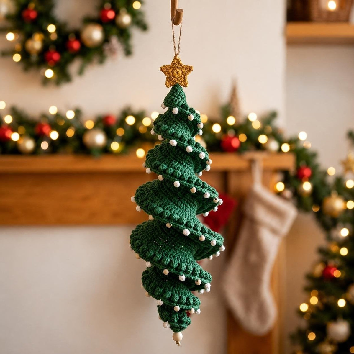 Crochet Snowman Spiral Oranment DIY Kit🎅🌲