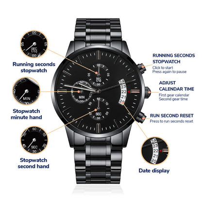 Personalized Graduation Gift for Son Engraved Watch for Him Milestone Custom Gifts Graduate College High School Master Degree Present
