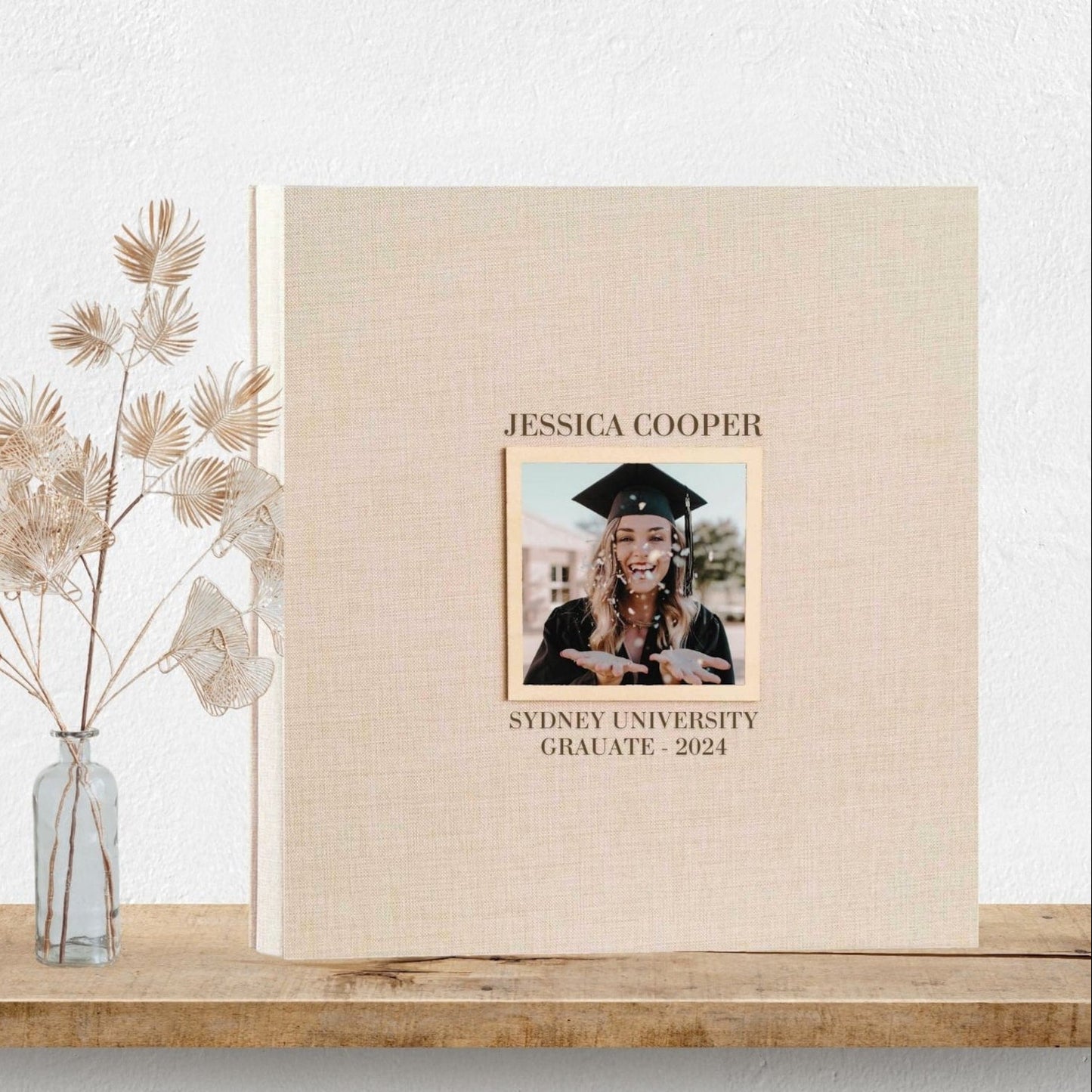 Personalised Graduation Scrapbook | Self-adhesive Memory Photo Album for Junior High School, and College Graduates | Self adhesive Album