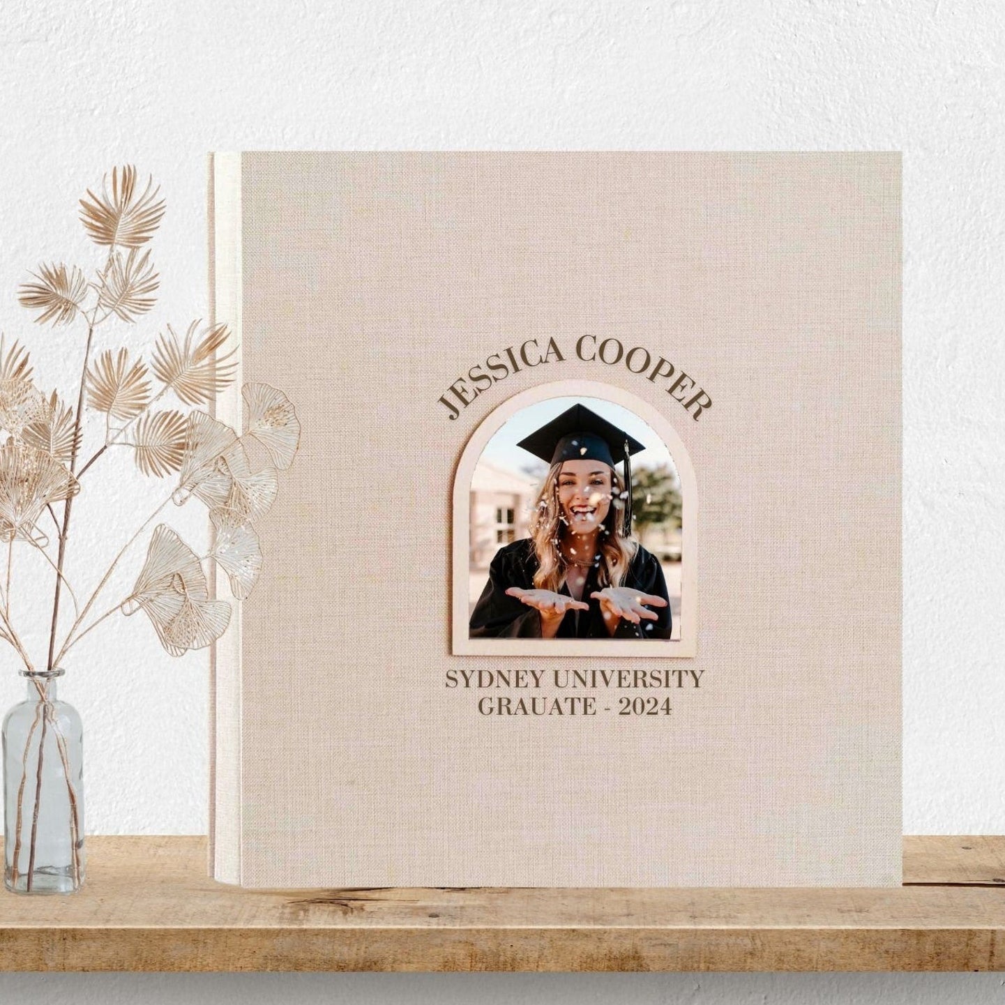 Personalised Graduation Scrapbook | Self-adhesive Memory Photo Album for Junior High School, and College Graduates | Self adhesive Album
