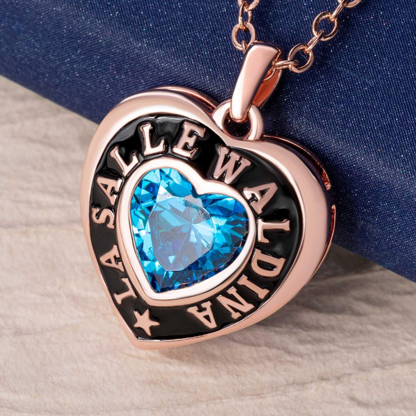 Personalized Graduation Gift Necklace With Birthstone, Engraved Memento For High School Or University Graduate