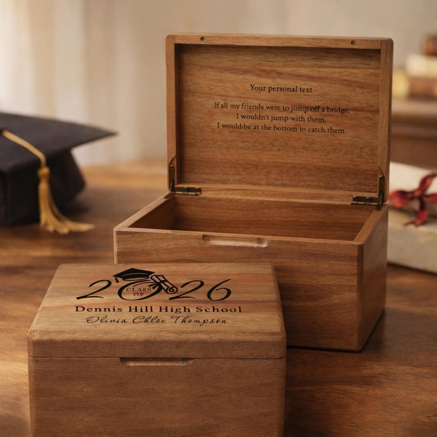 Graduation Boxes 2026, College Graduation Gift, Congrats Grads Gift for Her, High School Keepsake Box for University or College Graduate