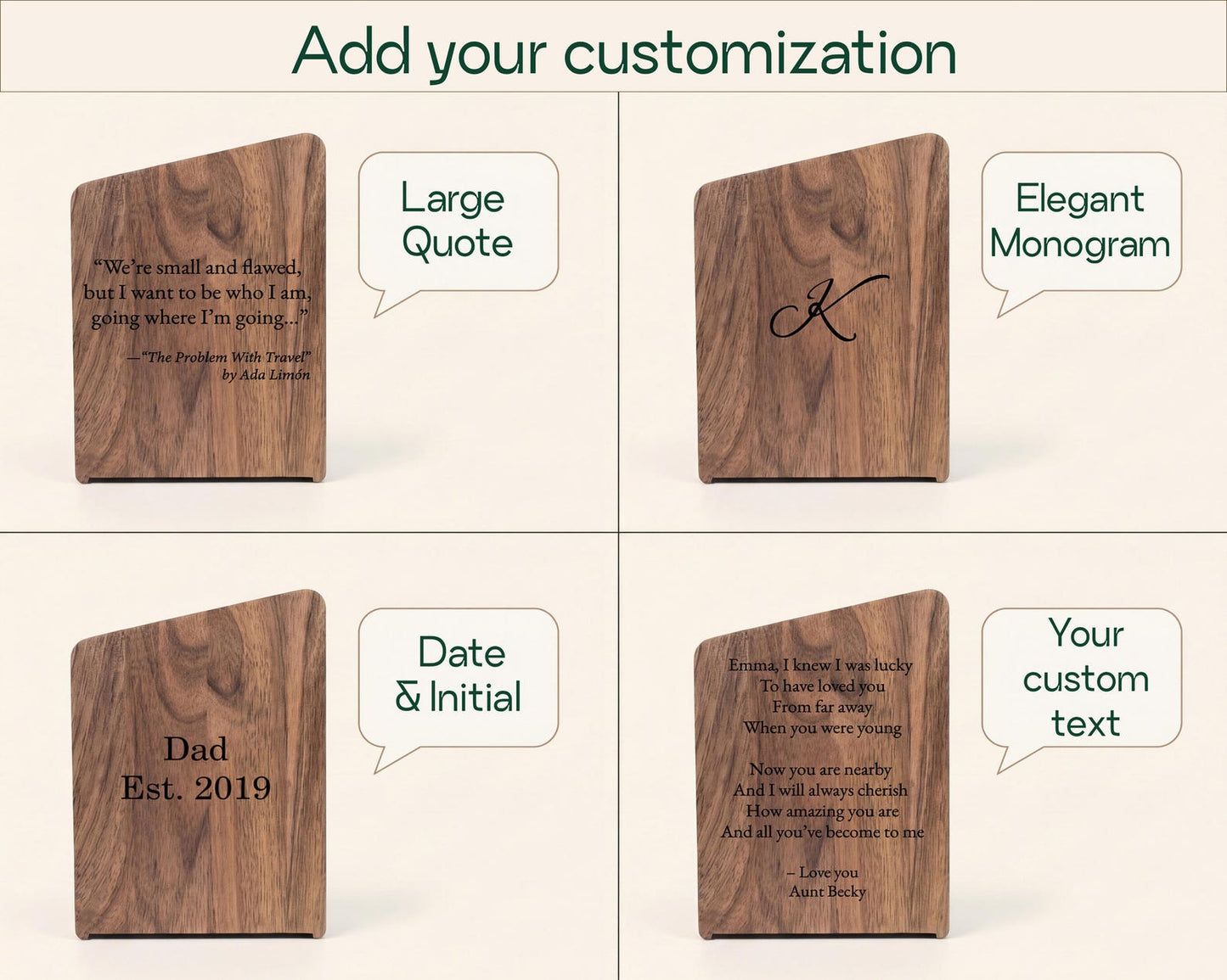 Custom wooden bookend | Personalized bookshelf accessories | Gift for book lovers, graduates, professors