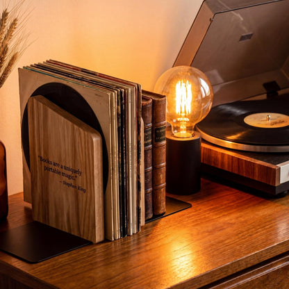 Custom wooden bookend | Personalized bookshelf accessories | Gift for book lovers, graduates, professors