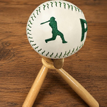 Personalized Embroidered Baseball with stand  | Custom Name Baseball Gift for Dad, Graduate, Baseball Player | Keepsake Sports Decor Gif