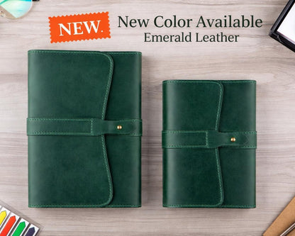 Personalized Graduation Gift Leather Journal | Custom Monogram Notebook Class of 2026 Gift for College Graduate | Refillable Writing Journal