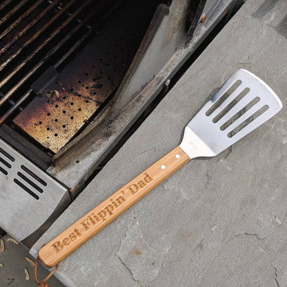 Best Flippin' Papa Uncle Dad Brother Spatula | Grilling Barbecue Spatula Tool | Unique Mother's Day Gift For Him Outdoor BBQ