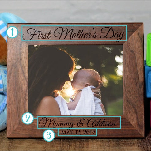 First Mothers Day, Mothers Day Gift, Expecting Mom Gift, New Mom, Gift for New Mom, First Time Mom, Personalized Picture Frame, Mommy Gift