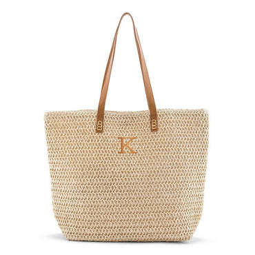 Personalized Tote Bag - Woven Straw - Tropical Vacation - Reusable Shopping Bag - Beach Tote - Mother's Day Gift - Personalized Gift
