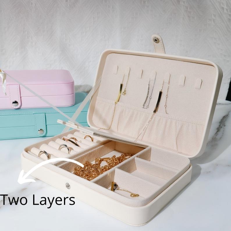Personalized Jewelry Box,Leather Jewelry Travel Case,Bridal Party Gift,Birth Flower Jewelry Case,Bridesmaid Proposal,Gifts for Her Birthday