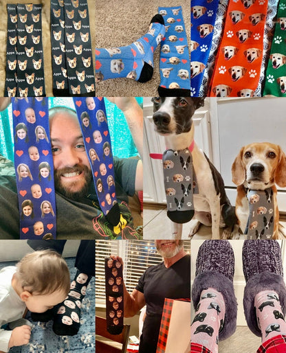 Custom Face Socks, Personalized funny socks with face, Customize socks with text,Father Days gift, personalized gift for mom,Class of 2026