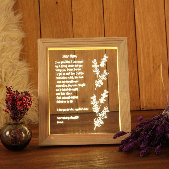 Personalized Hand-Written Letter Night Light - Mother's Day Gift Ideas - Mothers Day Gift - Gift for Mom - Grandma Nana Mommy Birthday Gifts