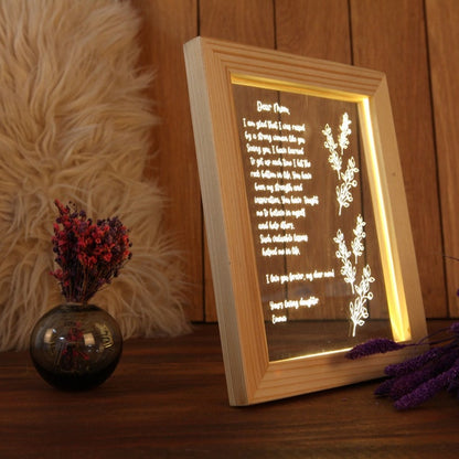 Personalized Hand-Written Letter Night Light - Mother's Day Gift Ideas - Mothers Day Gift - Gift for Mom - Grandma Nana Mommy Birthday Gifts