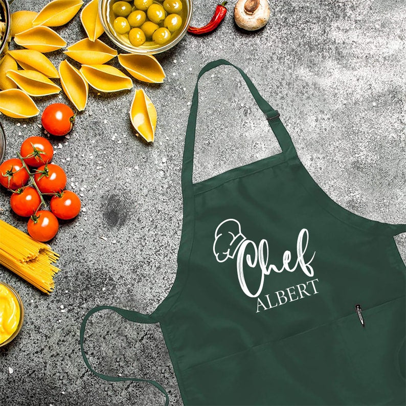 Customized Apron, Chef Printed Apron, Printed Kitchen Apron for Women & Men, Personalized Gift, Cute Apron For Women Men, Printed Apron,