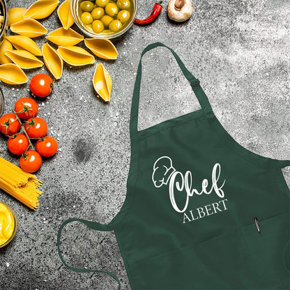 Customized Apron, Chef Printed Apron, Printed Kitchen Apron for Women & Men, Personalized Gift, Cute Apron For Women Men, Printed Apron,