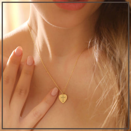 14K Solid Gold Handwriting Heart Necklace ? Gift for Wife ? Handwriting Engrave Charm ? 1st 2nd 3rd 4th 5th 10th Unique Anniversary Gift
