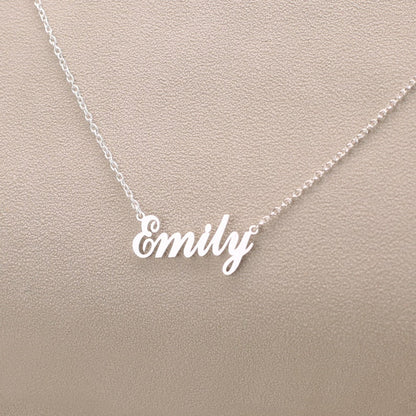 Sterling Silver Name Necklace, Dainty Name Necklace, Nameplate Necklace, Custom Gold Jewelry, Personalized Gifts for Her, Mothers Day Gift
