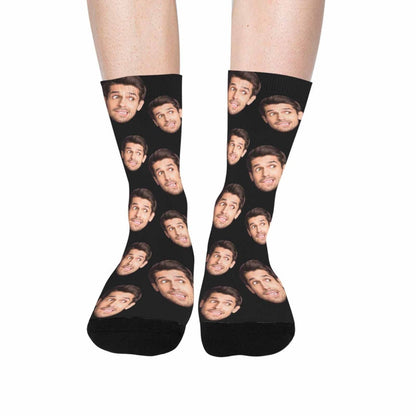 Custom Face Socks, Personalized Photo Sock, Valentine's Day Gifts, Made in USA