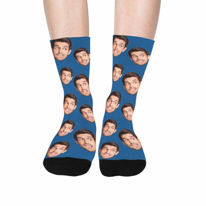 Custom Face Socks, Personalized Photo Sock, Valentine's Day Gifts, Made in USA