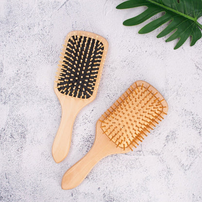 Personalized Wooden Brush | Birth Month Flower Hair Brush | Custom Wood Paddle Brush | Bridal Party Gift | Mother's Day Gift