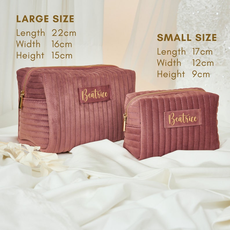 Custom Makeup Bag, Personalized Cosmetic Bag, Travel Velvet Toiletry Bag, Bridesmaids Gifts, Best Mom, Eid Gift, Mother¡¯s Day Gift
