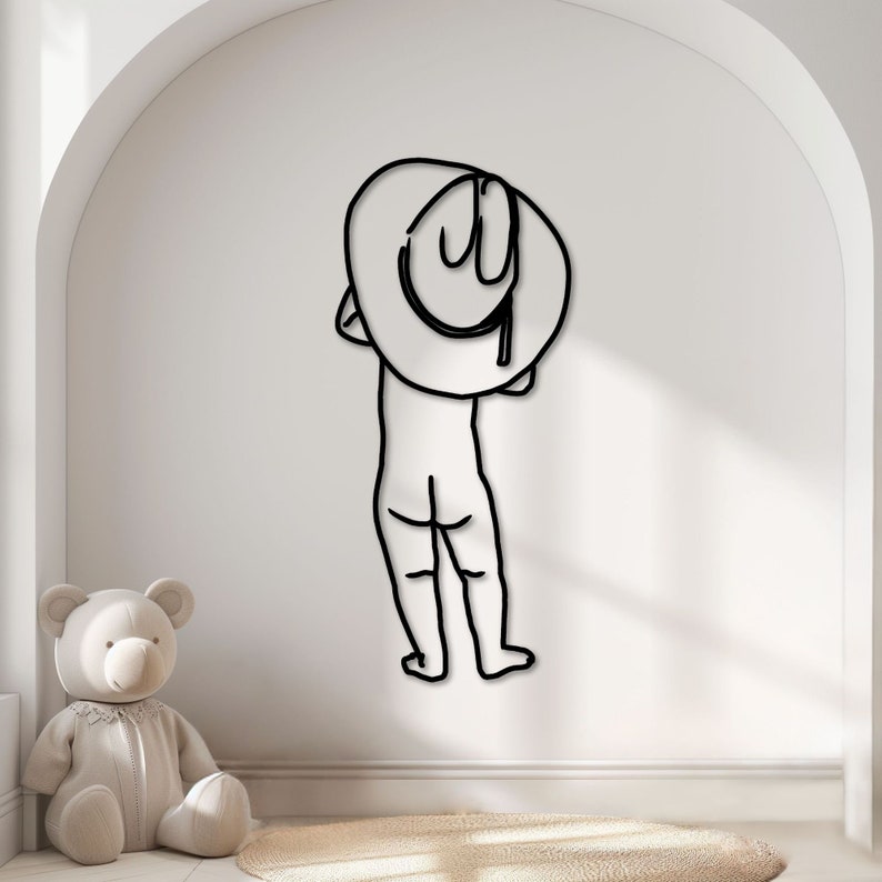 Custom Metal Family Portrait: Faceless Silhouette Wall Art