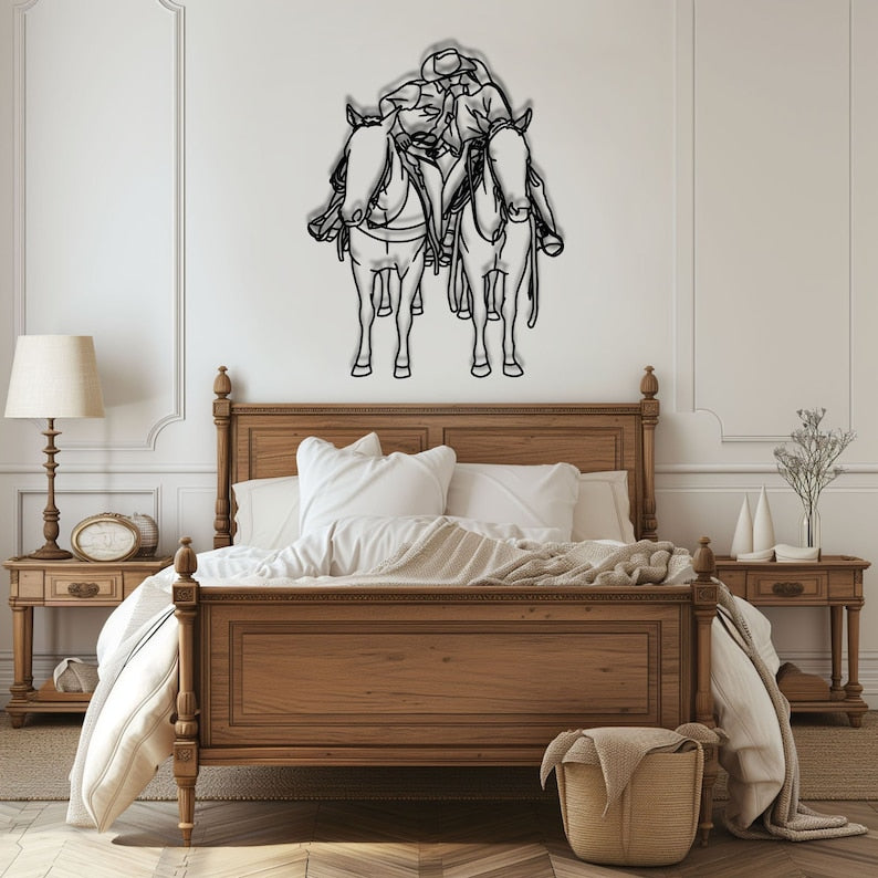 Custom Metal Family Portrait: Faceless Silhouette Wall Art