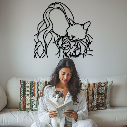 Custom Metal Family Portrait: Faceless Silhouette Wall Art