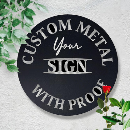 Custom Metal Sign with Logo, Personalized Outdoor Sign, Custom Bar Sign, Circle Any Shape Sign, Waterproof Store Sign, Large Commercial Sign