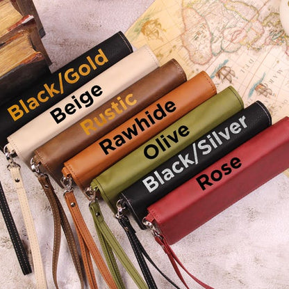 Engraved Leather Mom Kids Name gift, Mothers Day Special Wallet
