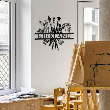 Custom Metal Art Studio Sign: Personalized Artist Name