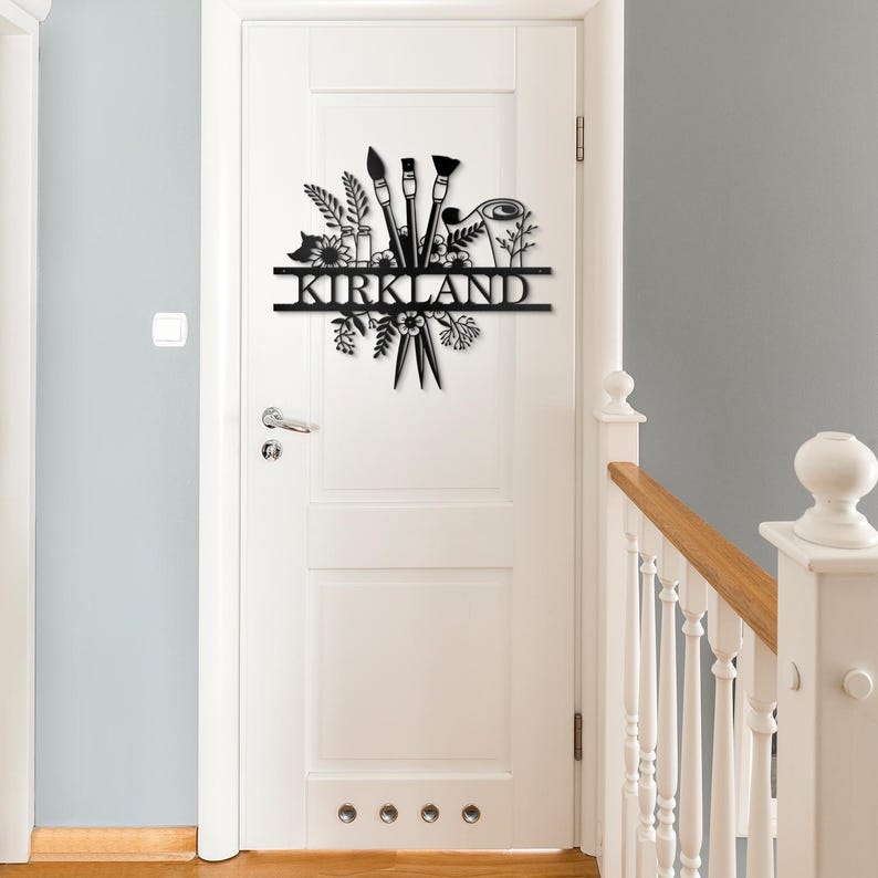 Custom Metal Art Studio Sign: Personalized Artist Name