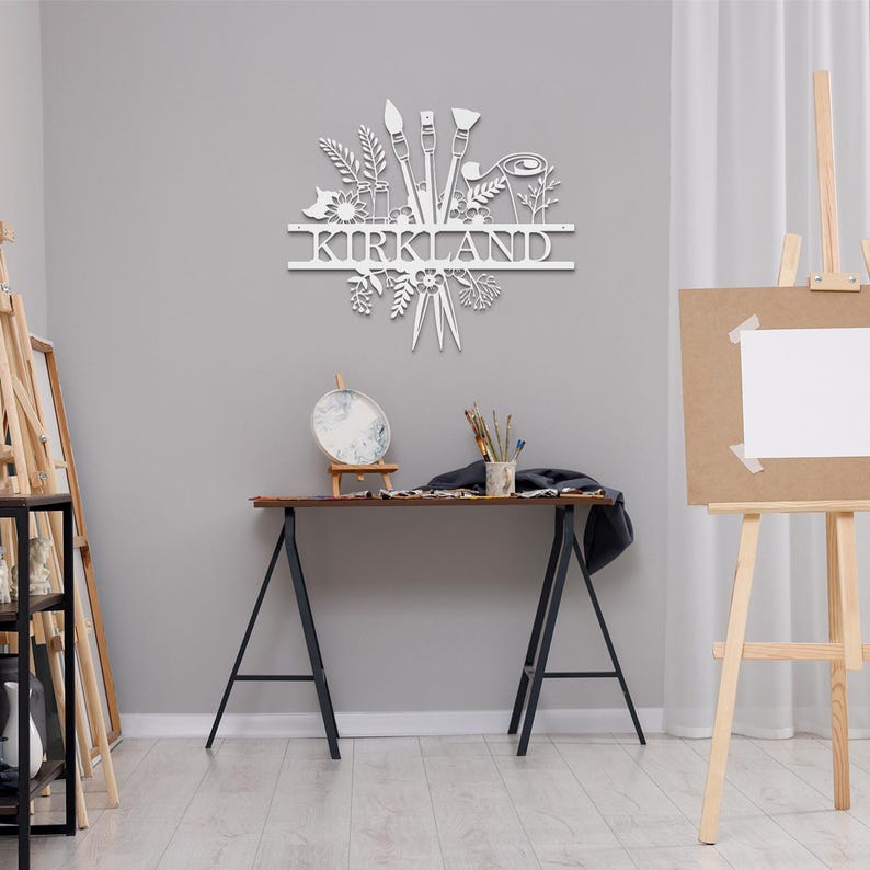 Custom Metal Art Studio Sign: Personalized Artist Name