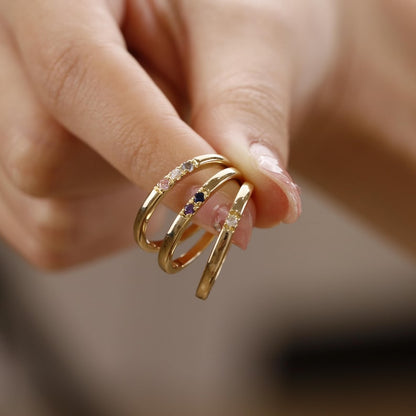 Custom Sterling Silver Birthstone Ring: Family Jewelry Gift