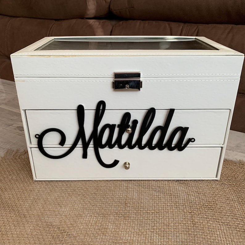 Personalized Metal Name Sign | Custom Laser Cut Script Words | Home or Office Wall Decor