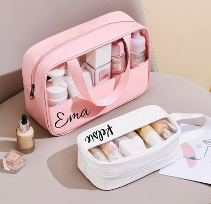 Custom Makeup Bag, Bride Toiletry Bag, Bridesmaid Gifts, Travel Toiletry Bag, Cosmetic Bag, Birthday Gift for Her, Mother's Day Gift