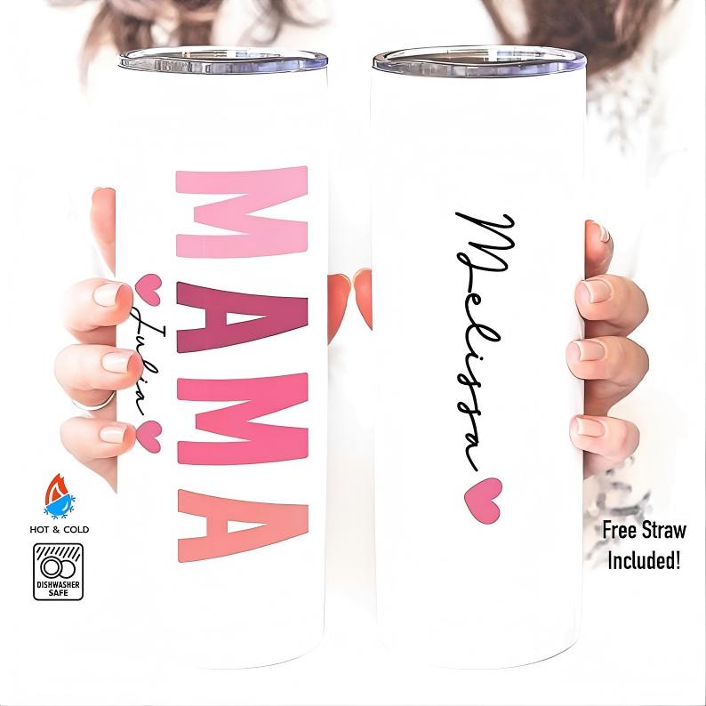 Mother's Day Tumbler Gift - Gift for Mom 2026 - Personalized Tumbler - Happy Mothers Day Gift - Gifts for Her - Girl Mom