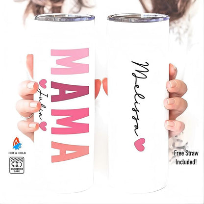Mother's Day Tumbler Gift - Gift for Mom 2026 - Personalized Tumbler - Happy Mothers Day Gift - Gifts for Her - Girl Mom