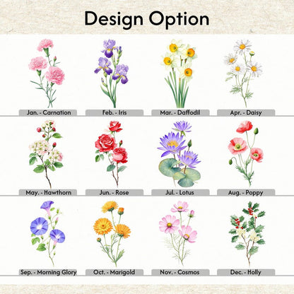 Personalized Birth Flower Tumblers | Custom Glass Coffee cup | Gifts for Her | Mothers Day | Customized gifts for any occasion
