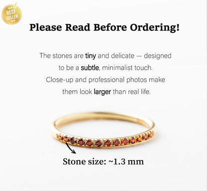 Personalized Sterling Silver Birthstone Ring, Dainty Gold Ring, Mother's Day Gift for Mom