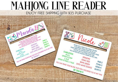 Mahjong Line Reader, Mahjong Accessories, Personalized Mahjong Gifts, Mahjong Line Finder, Mahjong Lover Gift, Mahjong Gift, Mahjong