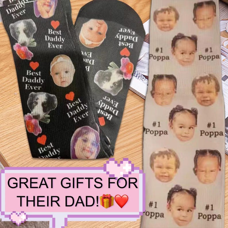 Custom Face Socks, Personalized funny socks with face, Customize socks with text,Father Days gift, personalized gift for mom,Class of 2026