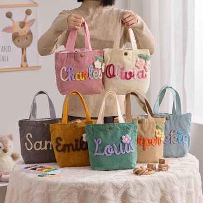 Personalized Name Tote Handbag: Custom Children's Gift,Custom Name Tote Handbag,Baby Shower Gifts, Children's name handbags,Christmas Gift