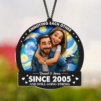 Personalized Annoying Each Other Since Window Hanging Suncatcher Ornament, Couple Anniversary Gift, Couple Keepsake Gifts, Wedding Gifts
